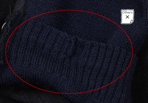 COMME des GARCONS Front Switching Knit Jacket K-171168_011