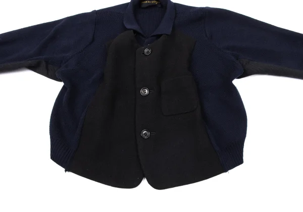 COMME des GARCONS Front Switching Knit Jacket K-171168_012