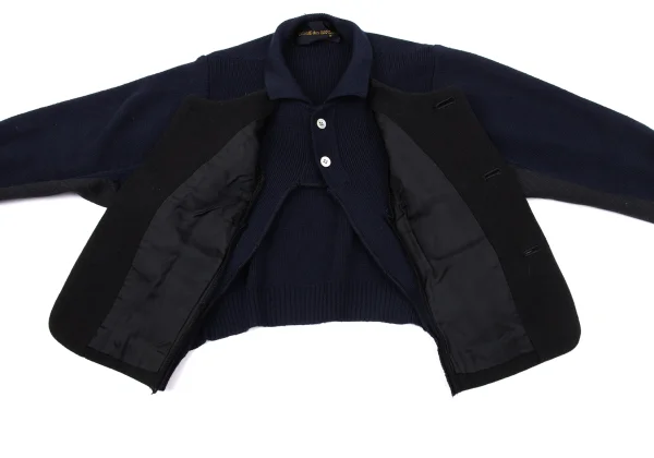 COMME des GARCONS Front Switching Knit Jacket K-171168_014