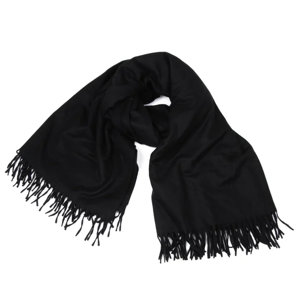 ISSEY MIYAKE Large Wool Fringe Stole Black  K-171173_001