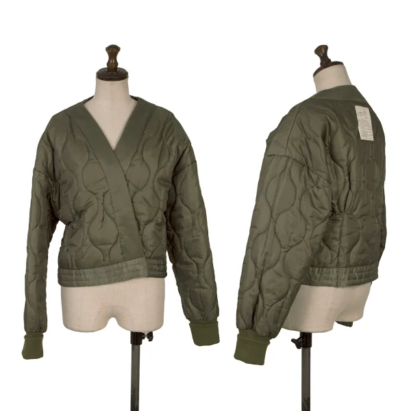 77circa Reconstruct Quilted Jacket Khaki S-M K-171181_001