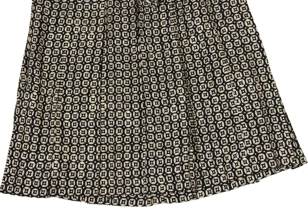 yoshie inaba Pattern Printed Pleats Silk Skirt K-171195_006