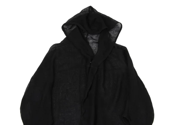 Y's Linen Hooded Mesh Knit Long Summer Coat K-171197_003