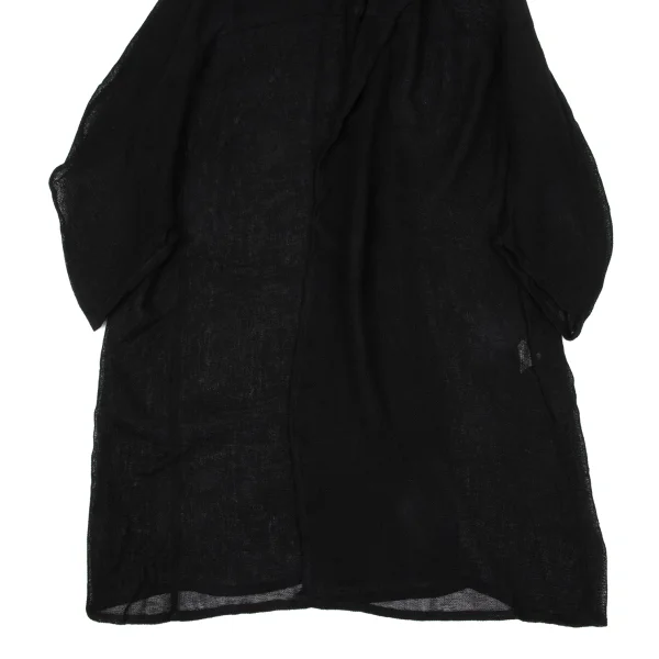 Y's Linen Hooded Mesh Knit Long Summer Coat K-171197_007