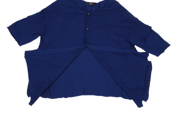 Y's Silk Rayon Layered Sleeves Knit Cardigan K-171198_011