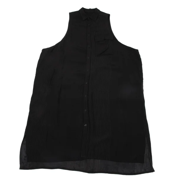 Y's Rayon Striped Sleeveless Shirt Dress K-171202_002