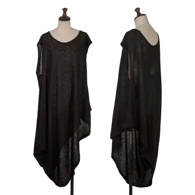 Y's Linen Asymmetrical Sleeveless Knit Tunic