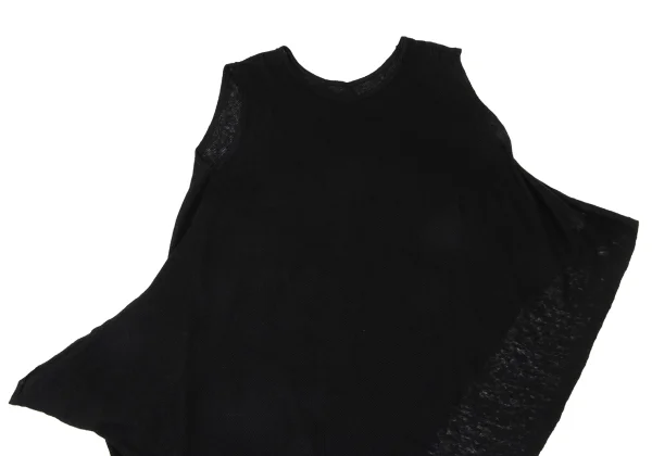 Y's Linen Asymmetrical Sleeveless Knit Tunic K-171204_003