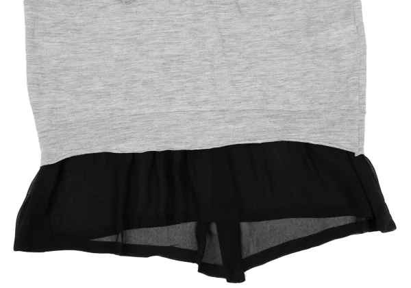 Y's Different Material Switching Knit Short-sleeved Tunic K-171205_007