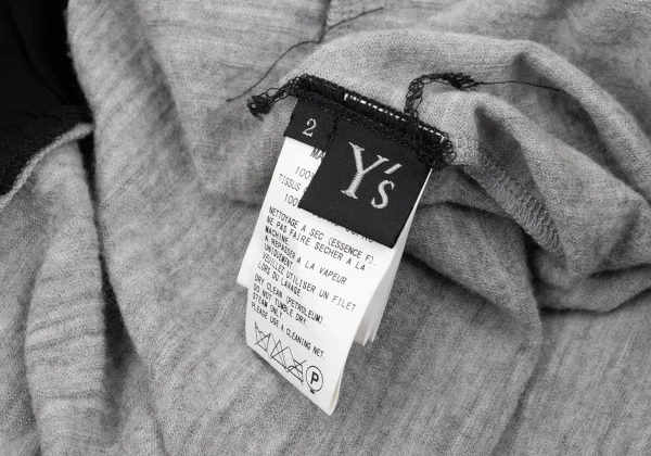 Y's Different Material Switching Knit Short-sleeved Tunic K-171205_012