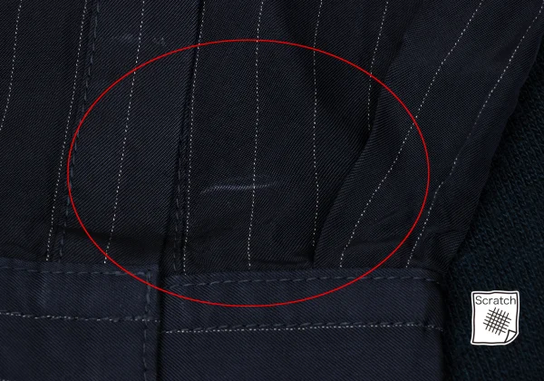 Y's Knit Fabric Switching Striped Collarless Cardigan K-171207_007