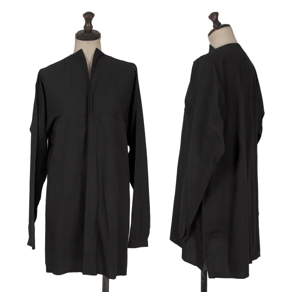 Y's Cotton Snap-button Blouse Black 4 K-171209_001