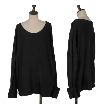 Y's Roll-up Sleeve Wool Knit Top