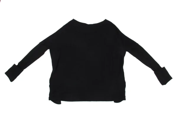 Y's Roll-up Sleeve Wool Knit Top K-171210_010