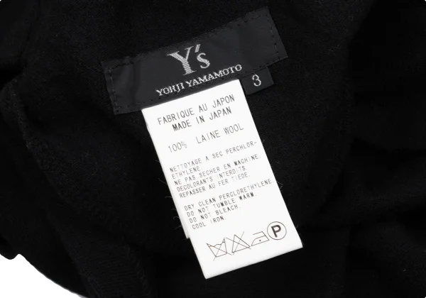 Y's Roll-up Sleeve Wool Knit Top K-171210_012