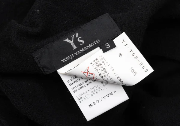 Y's Roll-up Sleeve Wool Knit Top K-171210_013