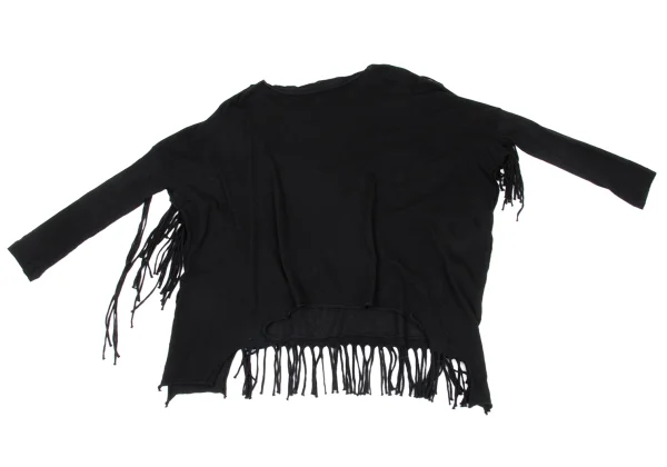 Y's Wool Cotton Fringe Knit Top K-171211_002