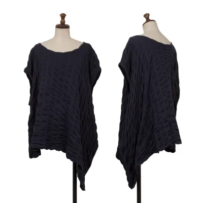 Y's Striped Sleeveless Asymmetrical Top