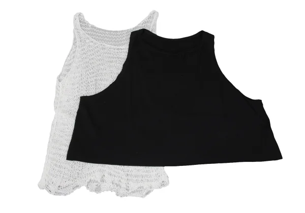 Y's Mesh Knit Layered Sleeveless Top K-171214_010