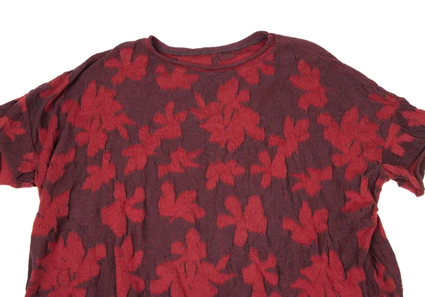 Y's Floral Jacquard Short Sleeve Knit Top K-171215_003