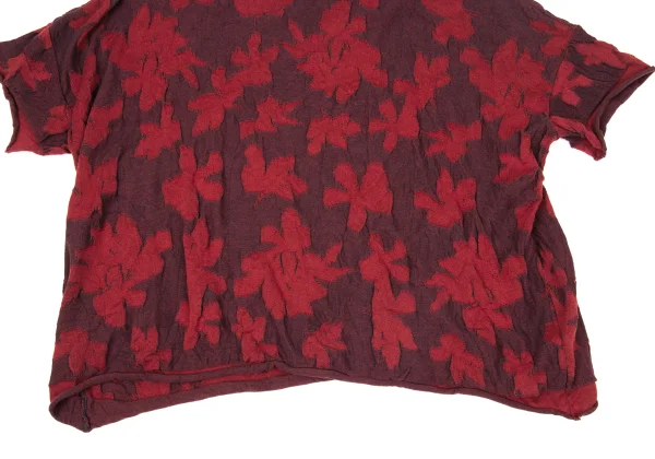 Y's Floral Jacquard Short Sleeve Knit Top K-171215_006