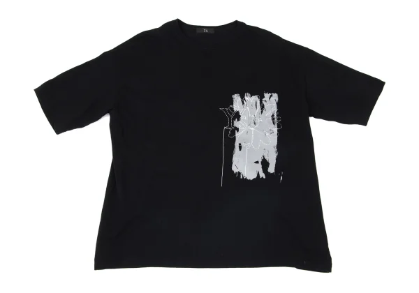 Y's Stitch Floral Logo Printed T Shirt K-171217_002