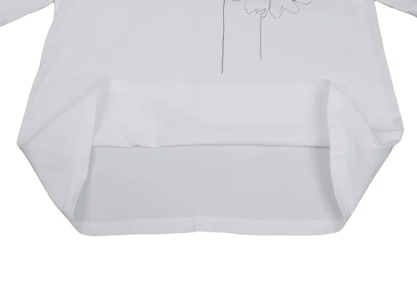 Y's Stitch Floral Logo Print T Shirt K-171218_011