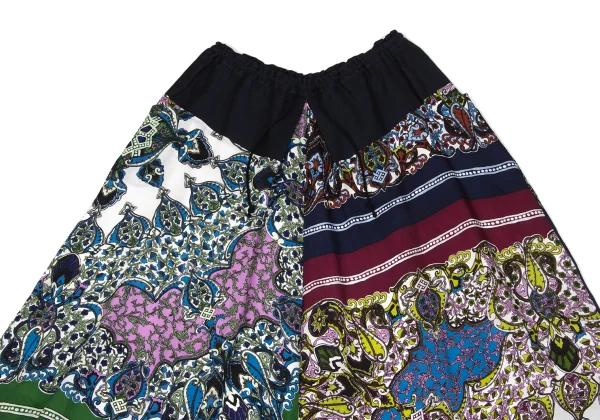 Y's Baroque Print Tuck Dropped Crotch Pants K-171220_002