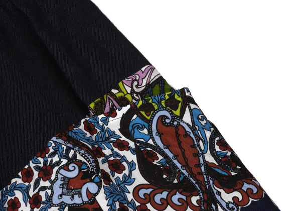 Y's Baroque Print Tuck Dropped Crotch Pants K-171220_005
