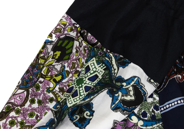 Y's Baroque Print Tuck Dropped Crotch Pants K-171220_006