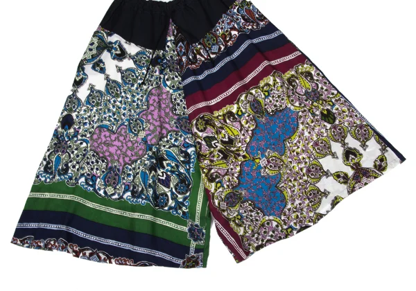 Y's Baroque Print Tuck Dropped Crotch Pants K-171220_008