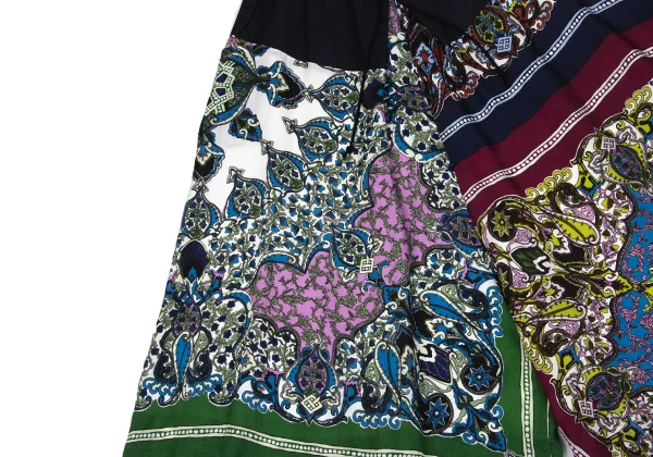 Y's Baroque Print Tuck Dropped Crotch Pants K-171220_009