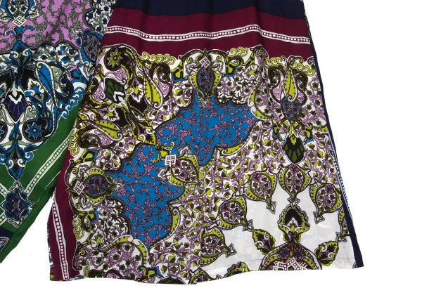 Y's Baroque Print Tuck Dropped Crotch Pants K-171220_010