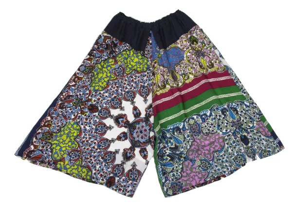 Y's Baroque Print Tuck Dropped Crotch Pants K-171220_012