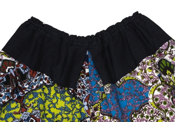 Y's Baroque Print Tuck Dropped Crotch Pants K-171220_013