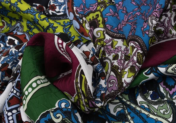 Y's Baroque Print Tuck Dropped Crotch Pants K-171220_016