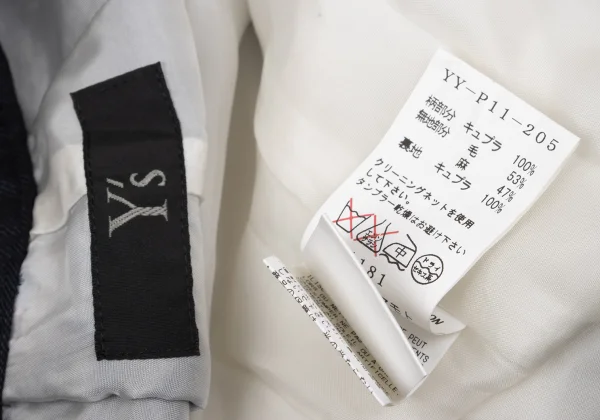 Y's Baroque Print Tuck Dropped Crotch Pants K-171220_018