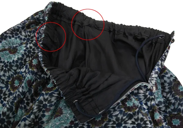 Y's Kaleidoscope Pattern Velour Dropped Crotch Pants K-171221_006