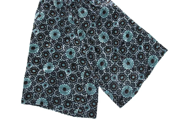 Y's Kaleidoscope Pattern Velour Dropped Crotch Pants K-171221_010