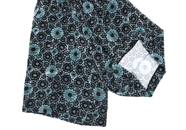 Y's Kaleidoscope Pattern Velour Dropped Crotch Pants K-171221_011