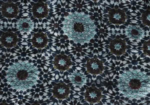 Y's Kaleidoscope Pattern Velour Dropped Crotch Pants K-171221_013