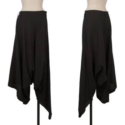 Y's Cotton Asymmetrical Switching Dropped Crotch Pants