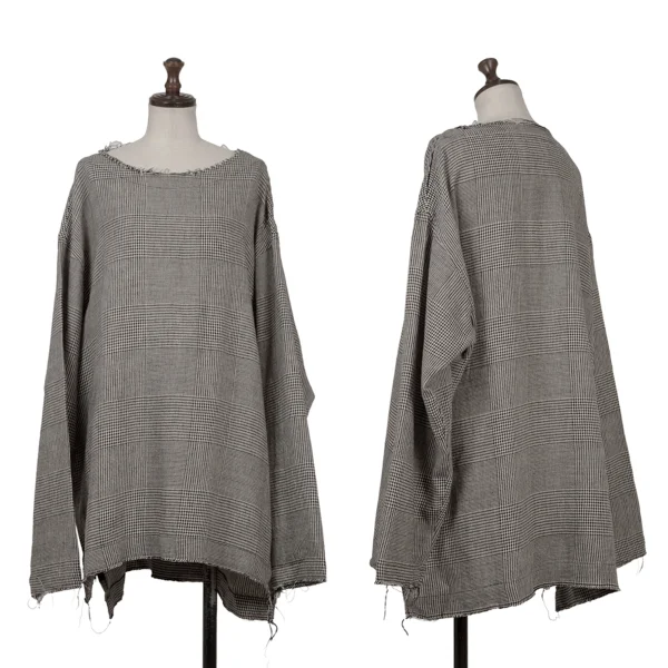 S'YTE Glen Check Cuting Zip Blouse White,Black 3 K-171228_001