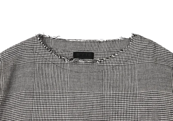 S'YTE Glen Check Cuting Zip Blouse K-171228_004