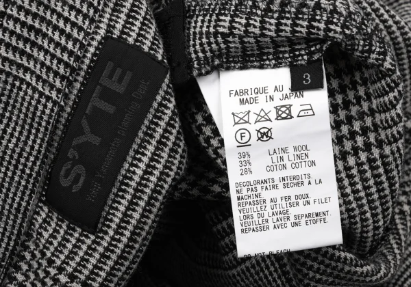 S'YTE Glen Check Cuting Zip Blouse K-171228_014