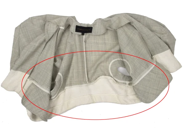 COMME des GARCONS Hem Different Material Switching Deformation Bolero K-171230_009