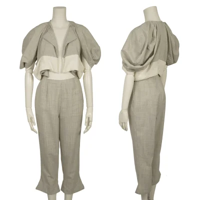COMME des GARCONS  Hem Different Material Switching Bolero & Pants