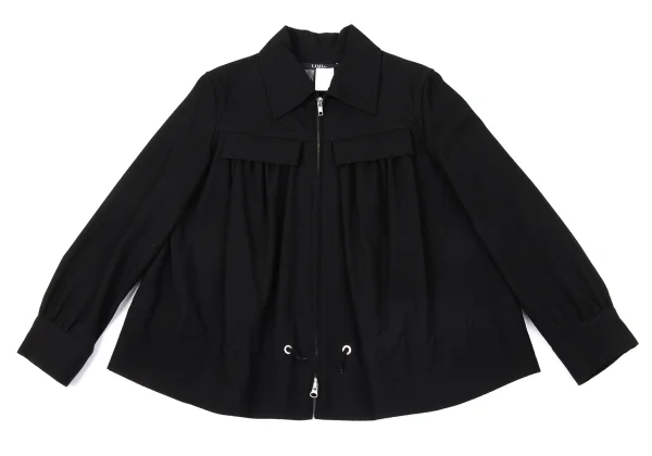 LIMI feu Wool Gathered Switching Zip Jacket K-171234_002