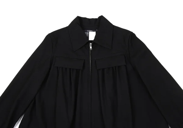 LIMI feu Wool Gathered Switching Zip Jacket K-171234_003