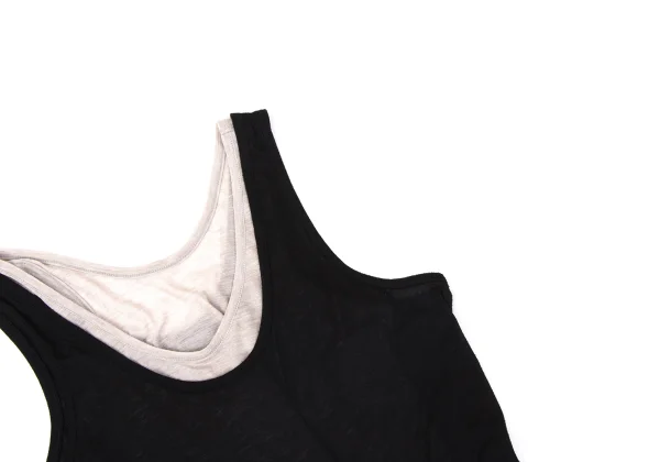 Y's Color Block Layered Asymmetrical Sleeveless Tunic K-171239_006